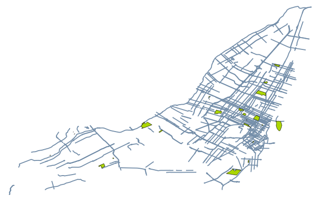 selected streets parks toponymy